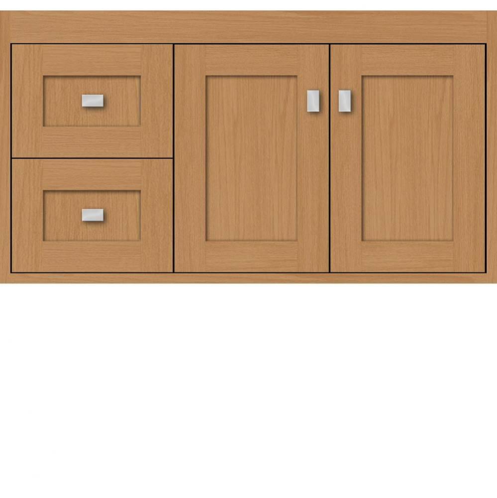 36 X 21 X 19.75 Sodo Inset Wall Mount Vanity Shaker Nat Oak Lh