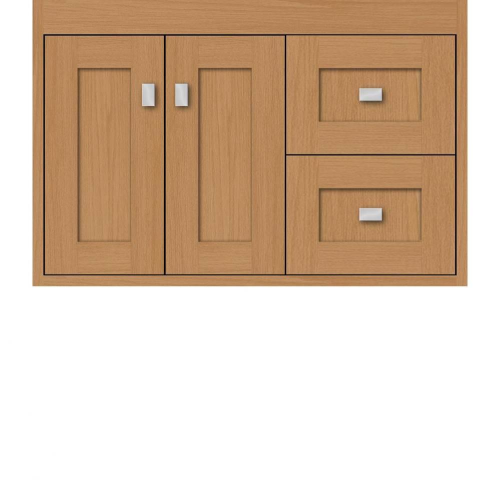 30 X 21 X 19.75 Sodo Inset Wall Mount Vanity Shaker Nat Oak Rh