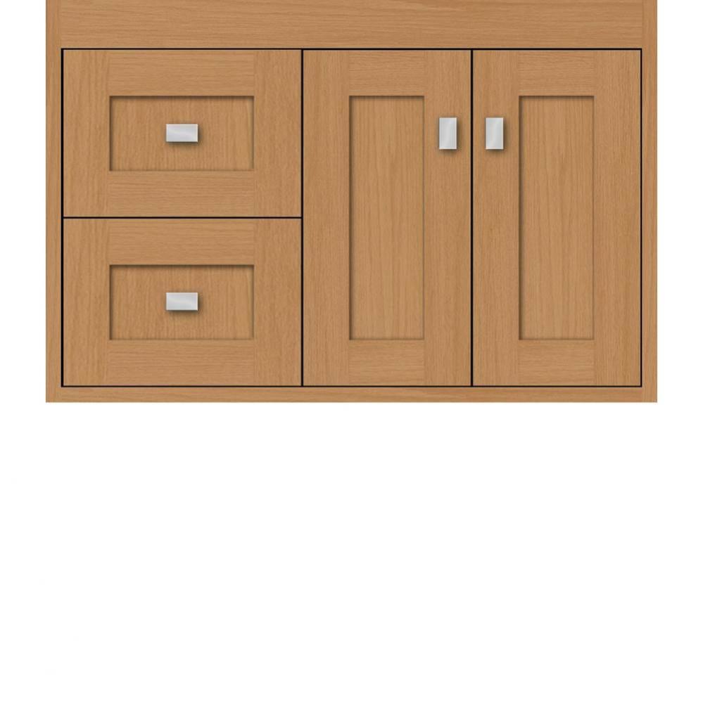 30 X 18.5 X 19.75 Sodo Inset Wall Mount Vanity Shaker Nat Oak Lh