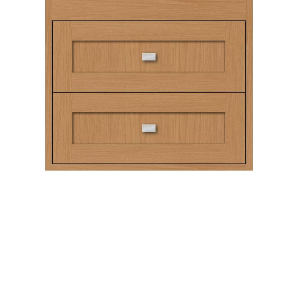 24 X 21 X 19.75 Sodo Inset Wall Mount Drw Bank Shaker Nat Oak