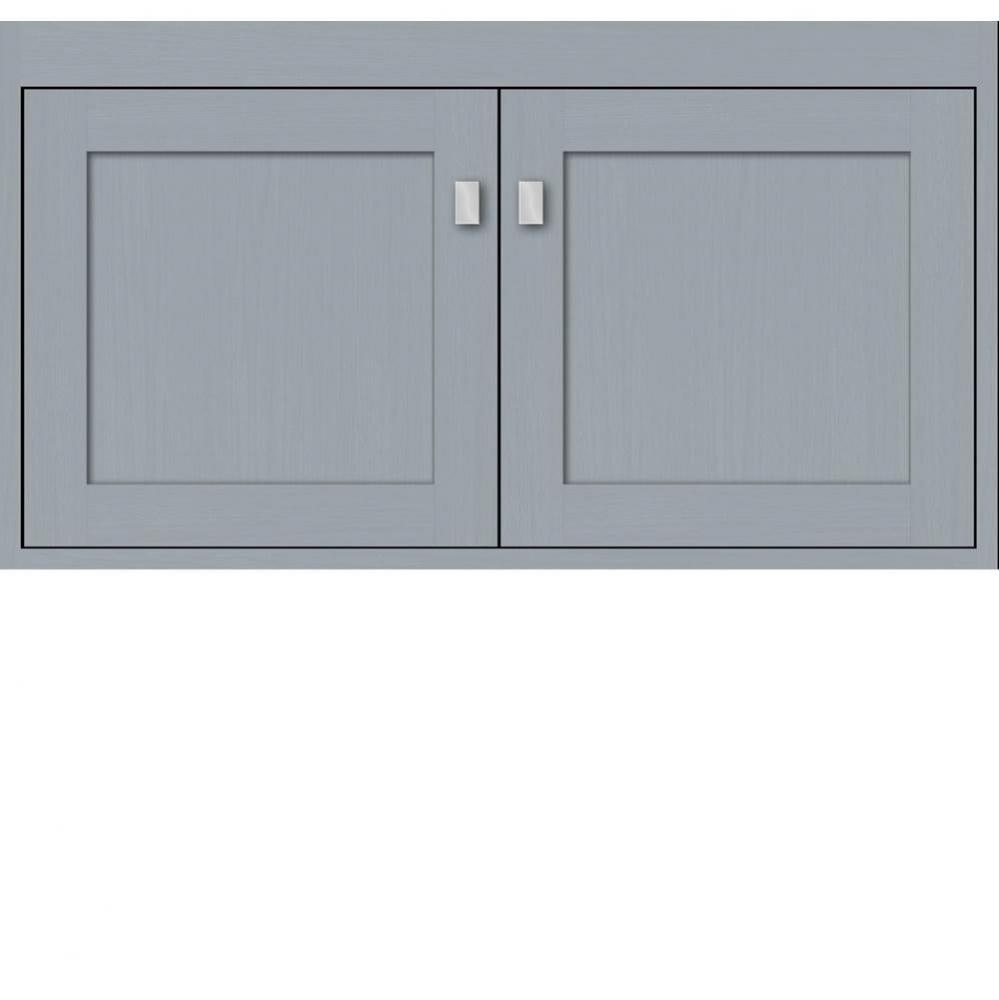 36 X 21 X 19.75 Sodo Inset Wall Mount Vanity Shaker Silver Oak Std