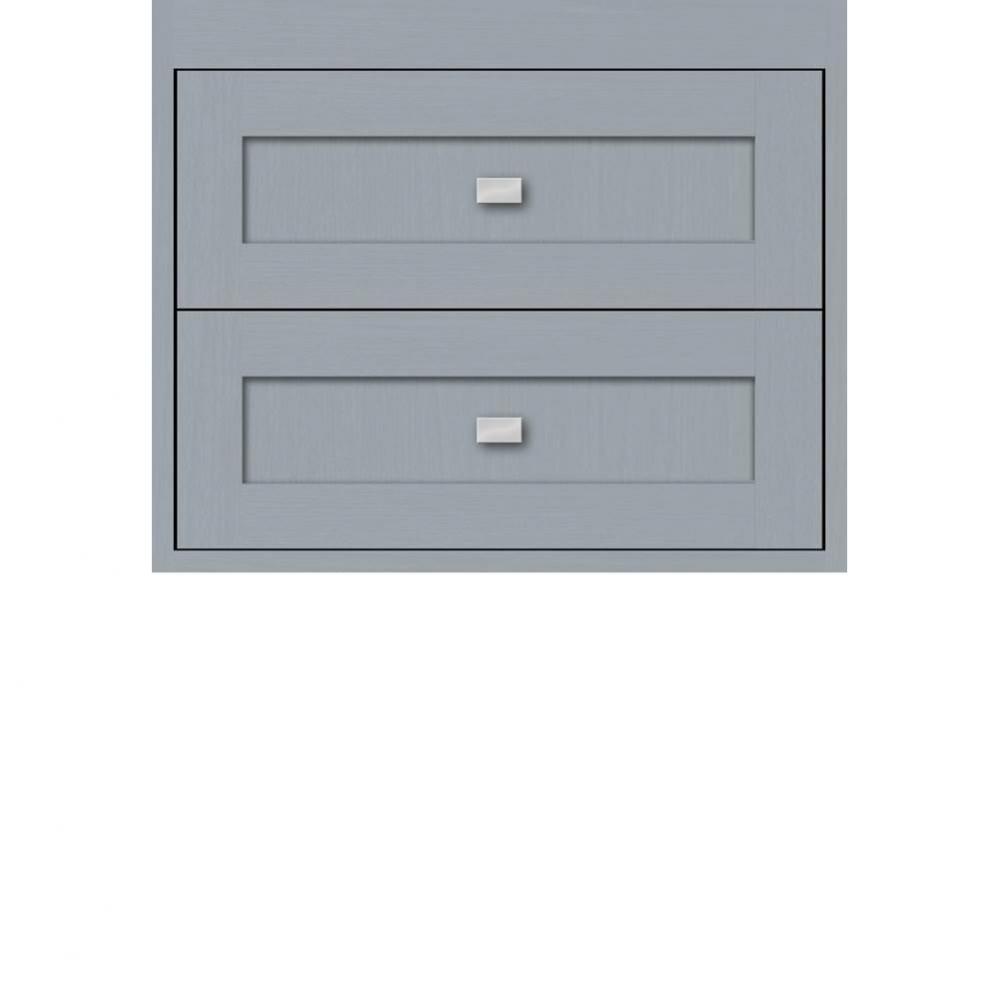 24 X 21 X 19.75 Sodo Inset Wall Mount Drw Bank Shaker Silver Oak