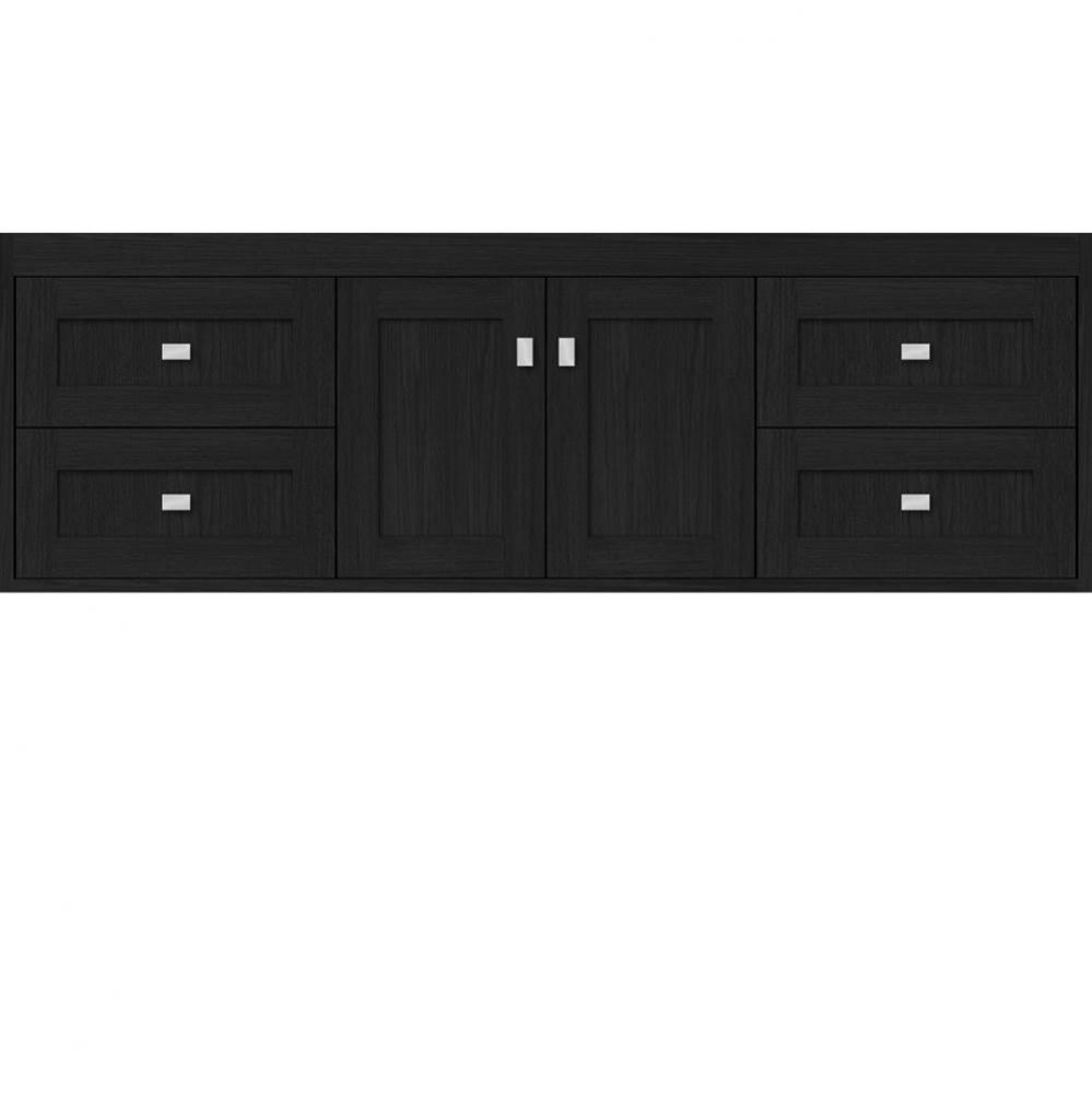 60 X 18.5 X 19.75 Sodo Inset Wall Mount Vanity Shaker Midnight Oak Sb