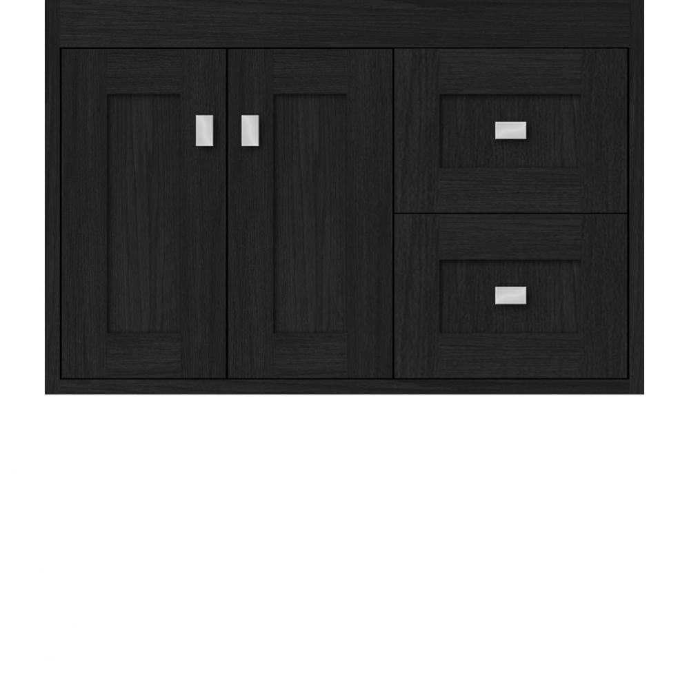 30 X 21 X 19.75 Sodo Inset Wall Mount Vanity Shaker Midnight Oak Rh