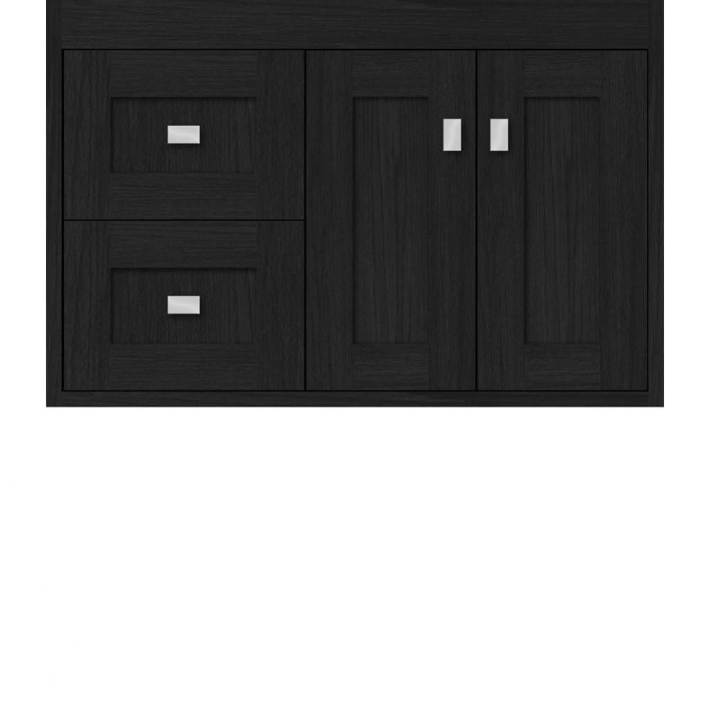 30 X 21 X 19.75 Sodo Inset Wall Mount Vanity Shaker Midnight Oak Lh