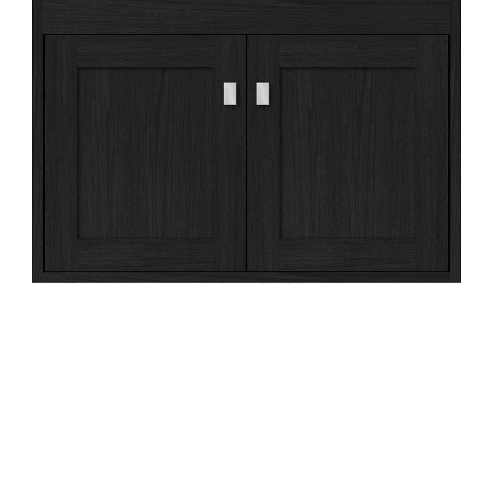 30 X 21 X 19.75 Sodo Inset Wall Mount Vanity Shaker Midnight Oak Std