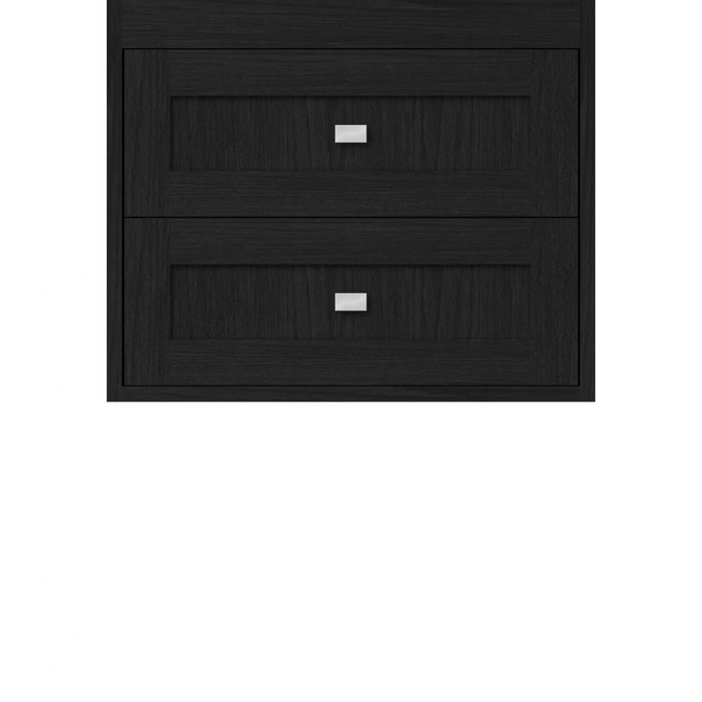 24 X 18.5 X 19.75 Sodo Inset Wall Mount Drw Bank Shaker Midnight Oak