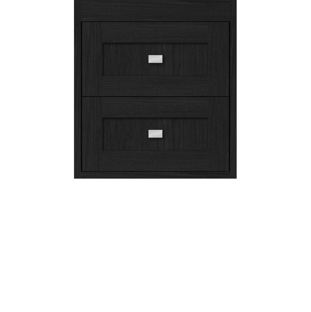 18 X 18.5 X 19.75 Sodo Inset Wall Mount Drw Bank Shaker Midnight Oak