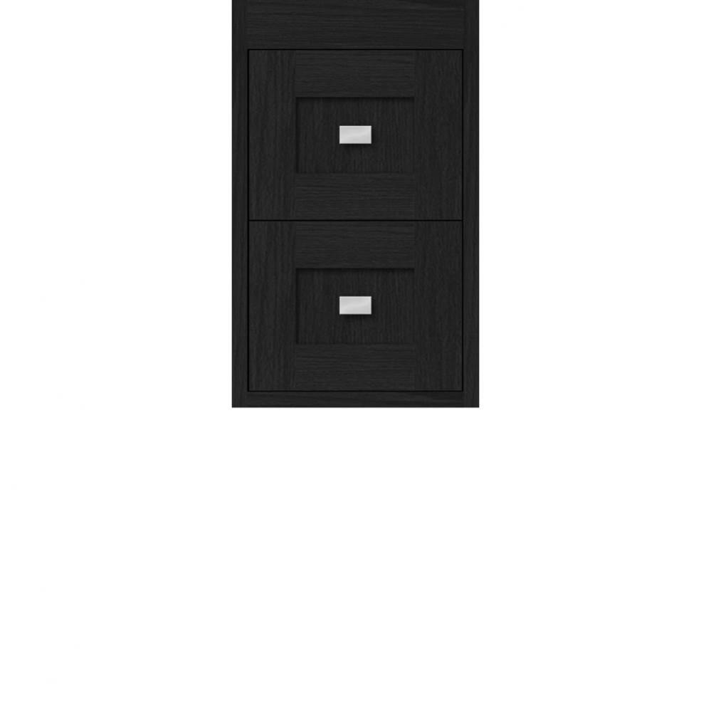 12 X 18.5 X 19.75 Sodo Inset Wall Mount Drw Bank Shaker Midnight Oak