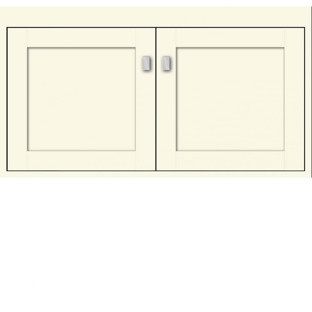 36 X 18.5 X 19.75 Sodo Inset Wall Mount Vanity Shaker Sat Biscuit Std