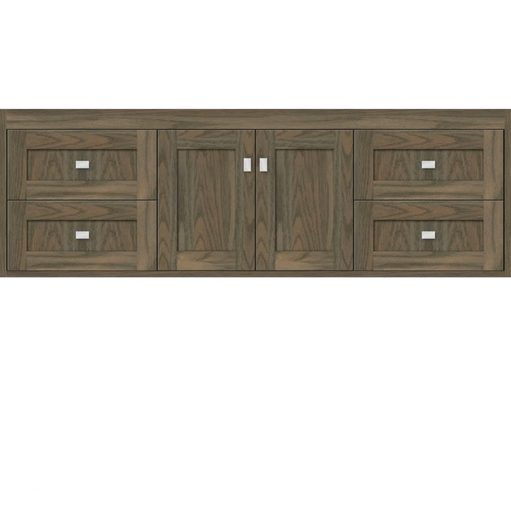 60 X 18.5 X 19.75 Sodo Inset Wall Mount Vanity Shaker Dusky Oak Sb