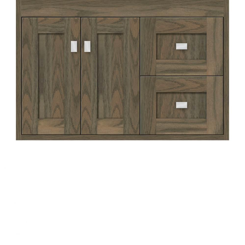 30 X 21 X 19.75 Sodo Inset Wall Mount Vanity Shaker Dusky Oak Rh