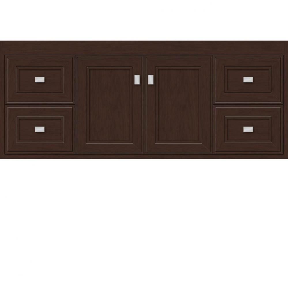 48 X 21 X 19.75 Sodo Inset Wall Mount Vanity Deco Miter Choc Cherry Sb