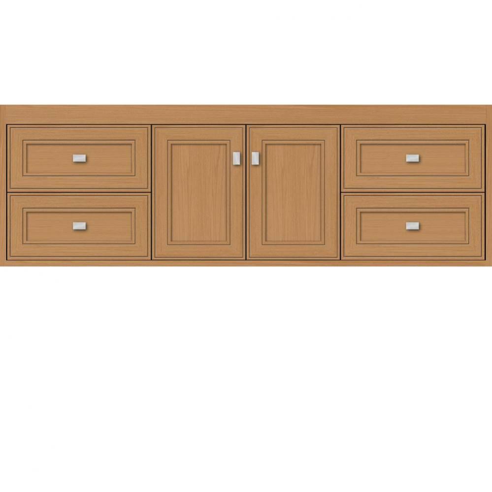 60 X 18.5 X 19.75 Sodo Inset Wall Mount Vanity Deco Miter Nat Oak Sb