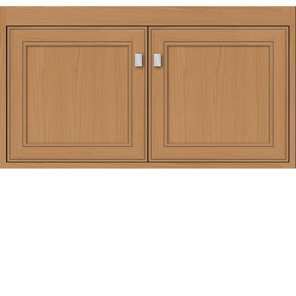 36 X 18.5 X 19.75 Sodo Inset Wall Mount Vanity Deco Miter Nat Oak Std