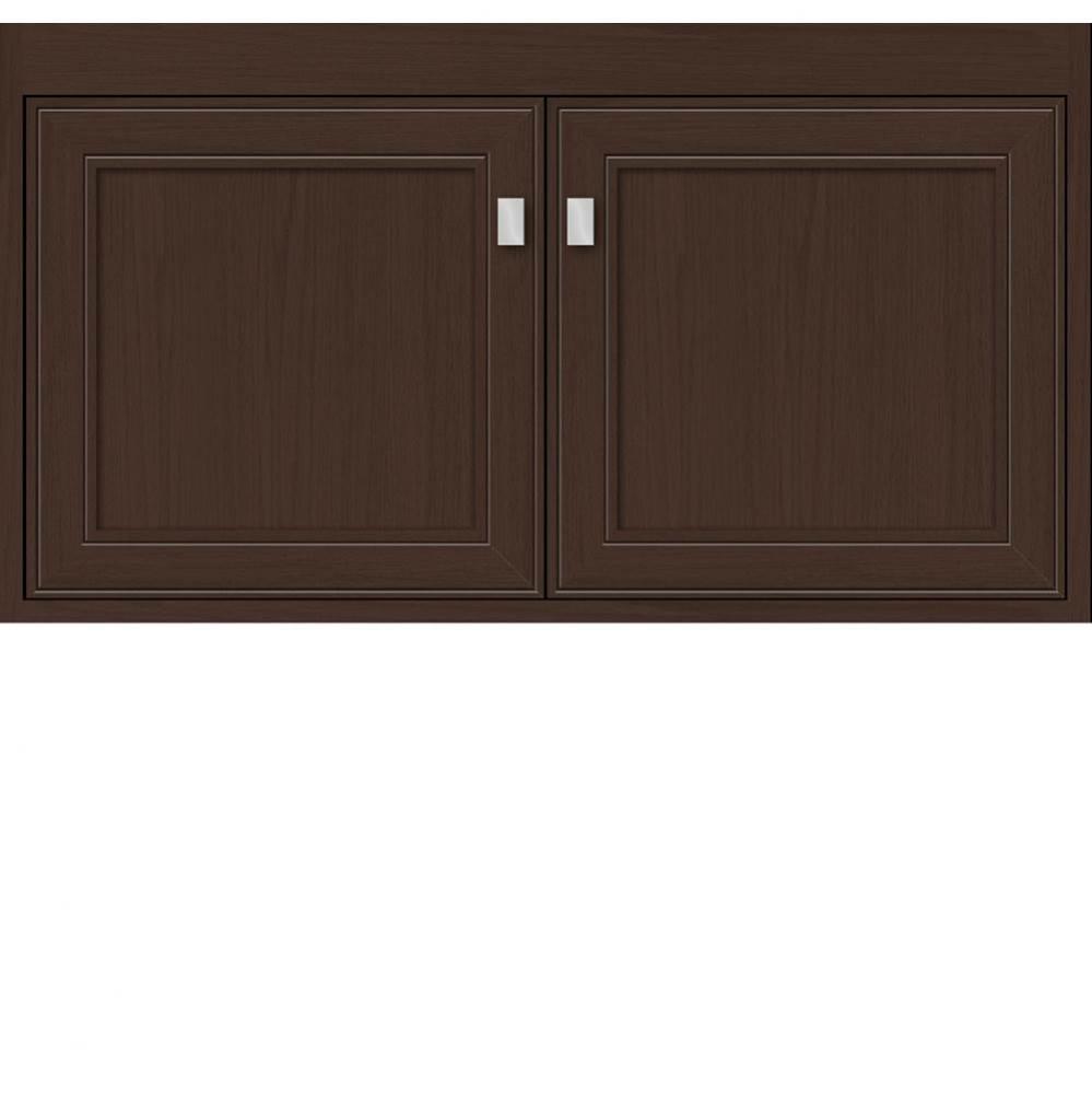 36 X 18.5 X 19.75 Sodo Inset Wall Mount Vanity Deco Miter Choc Oak Std