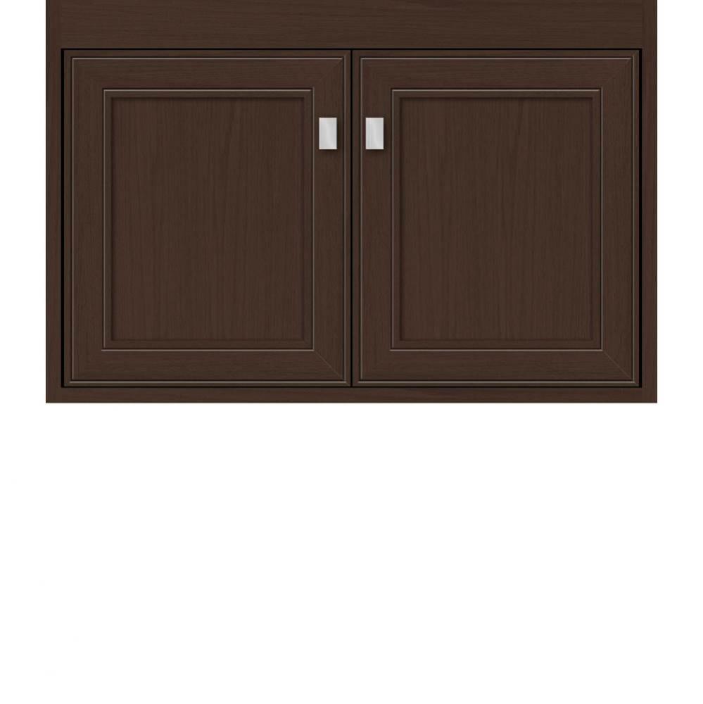 30 X 18.5 X 19.75 Sodo Inset Wall Mount Vanity Deco Miter Choc Oak Std