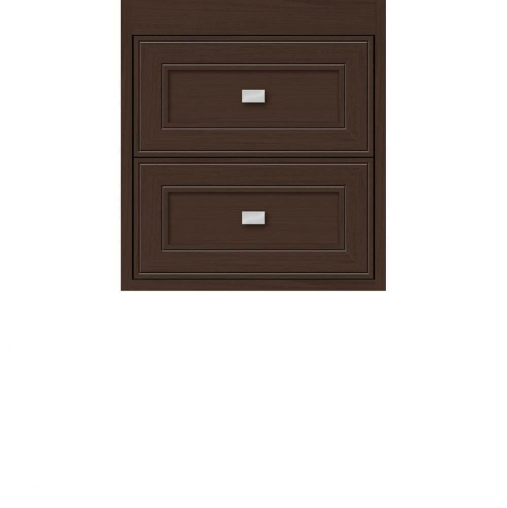 18 X 21 X 19.75 Sodo Inset Wall Mount Drw Bank Deco Miter Choc Oak