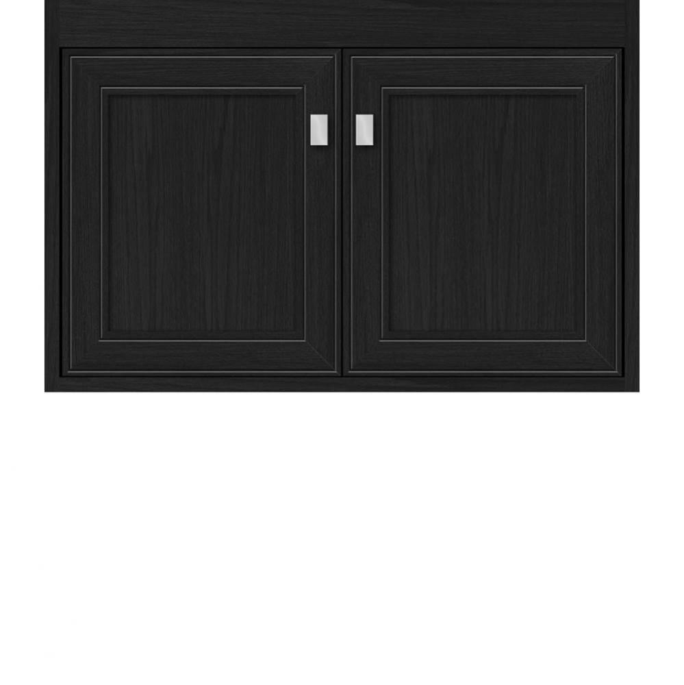 30 X 18.5 X 19.75 Sodo Inset Wall Mount Vanity Deco Miter Midnight Oak Std