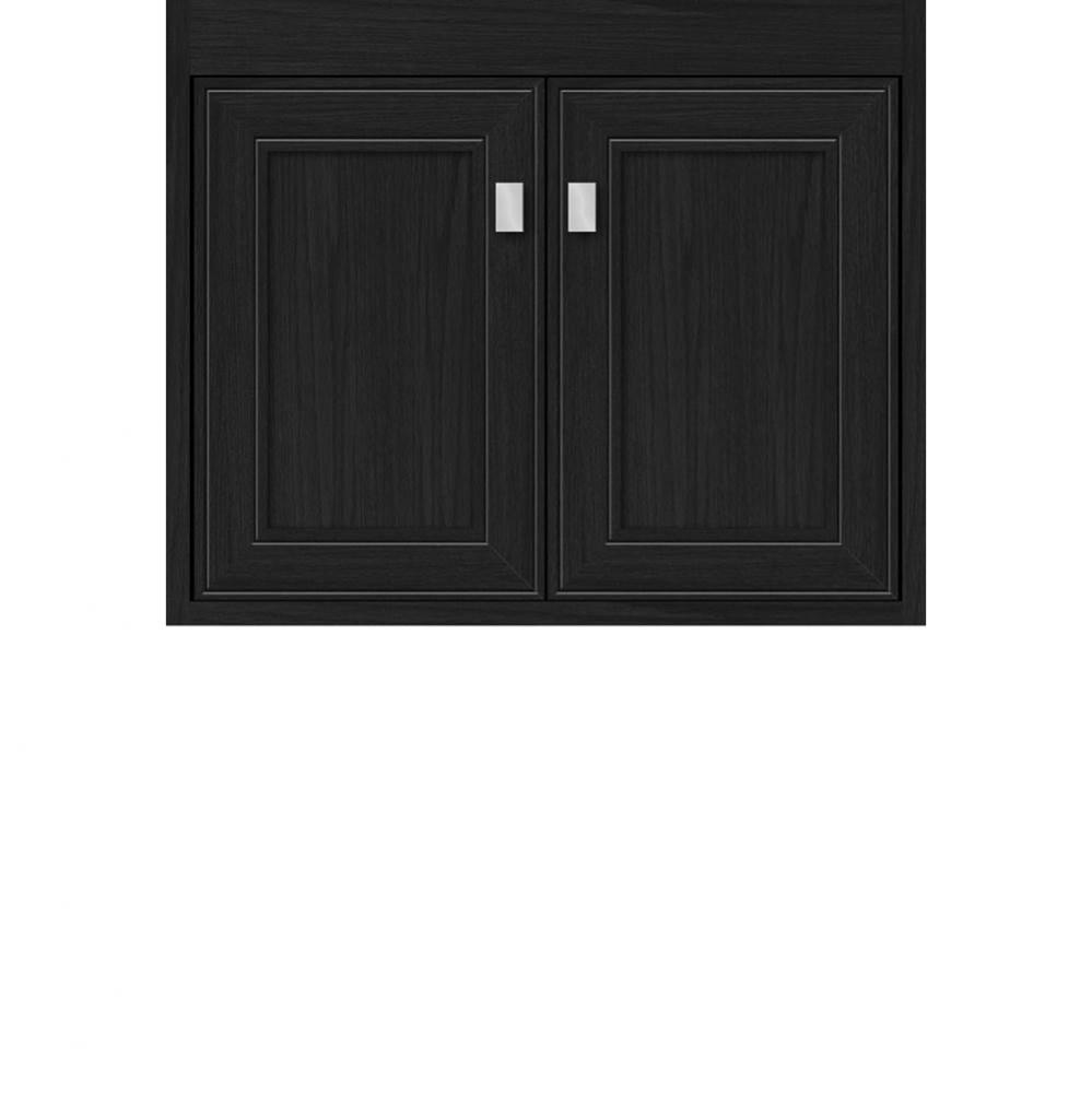 24 X 18.5 X 19.75 Sodo Inset Wall Mount Vanity Deco Miter Midnight Oak Std