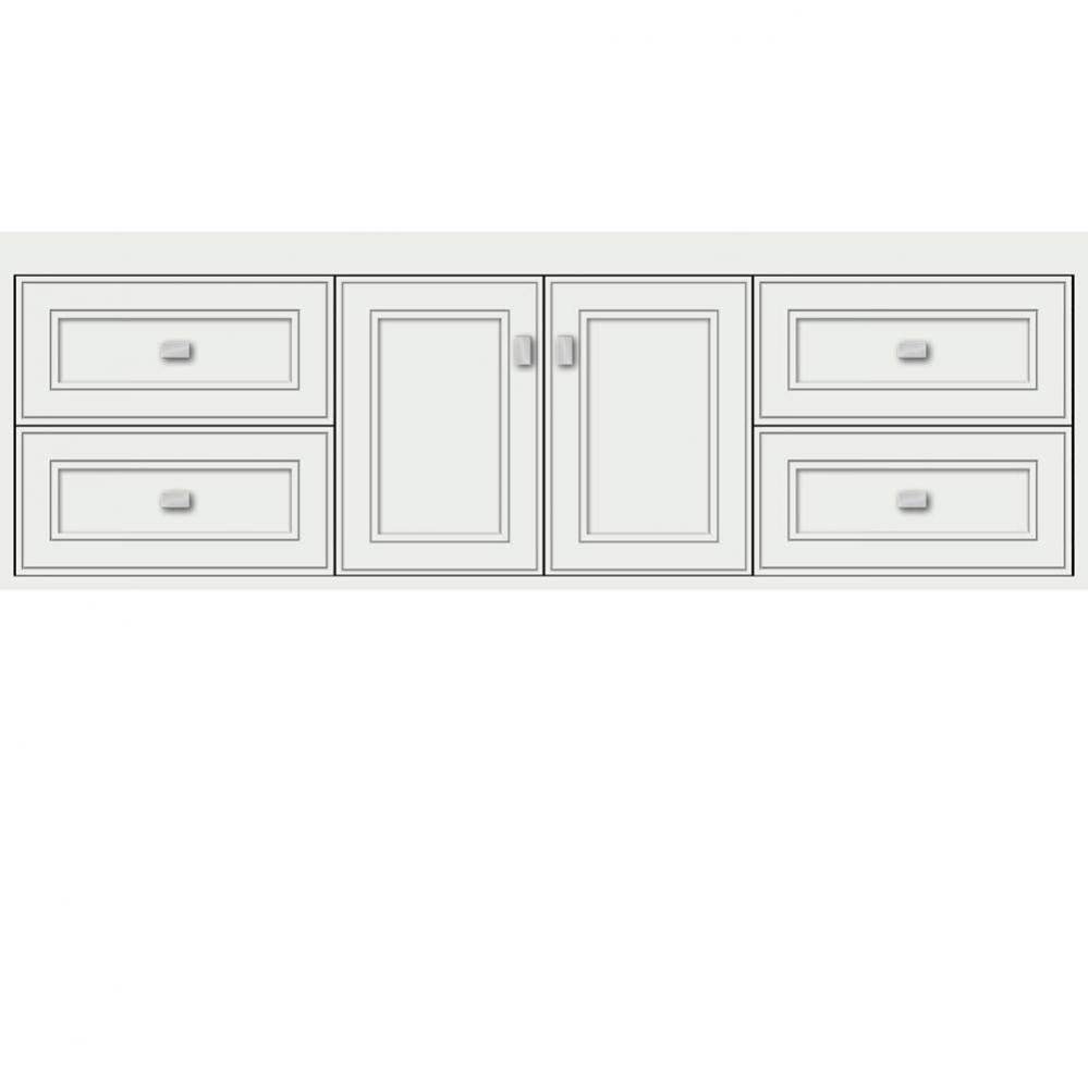 60 X 21 X 19.75 Sodo Inset Wall Mount Vanity Deco Miter Powder Grey Sb