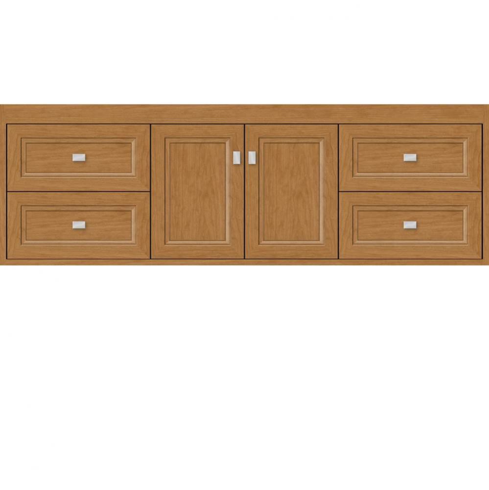 60 X 21 X 19.75 Sodo Inset Wall Mount Vanity Ogee Miter Nat Cherry Sb