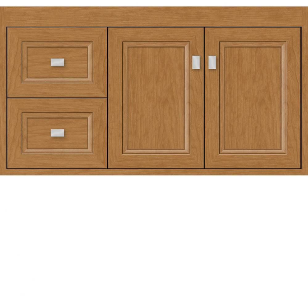 36 X 21 X 19.75 Sodo Inset Wall Mount Vanity Ogee Miter Nat Cherry Lh