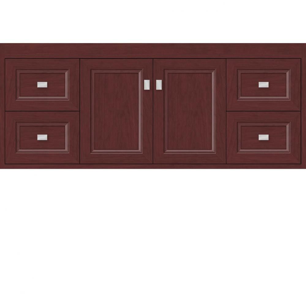 48 X 21 X 19.75 Sodo Inset Wall Mount Vanity Ogee Miter Dk Cherry Sb