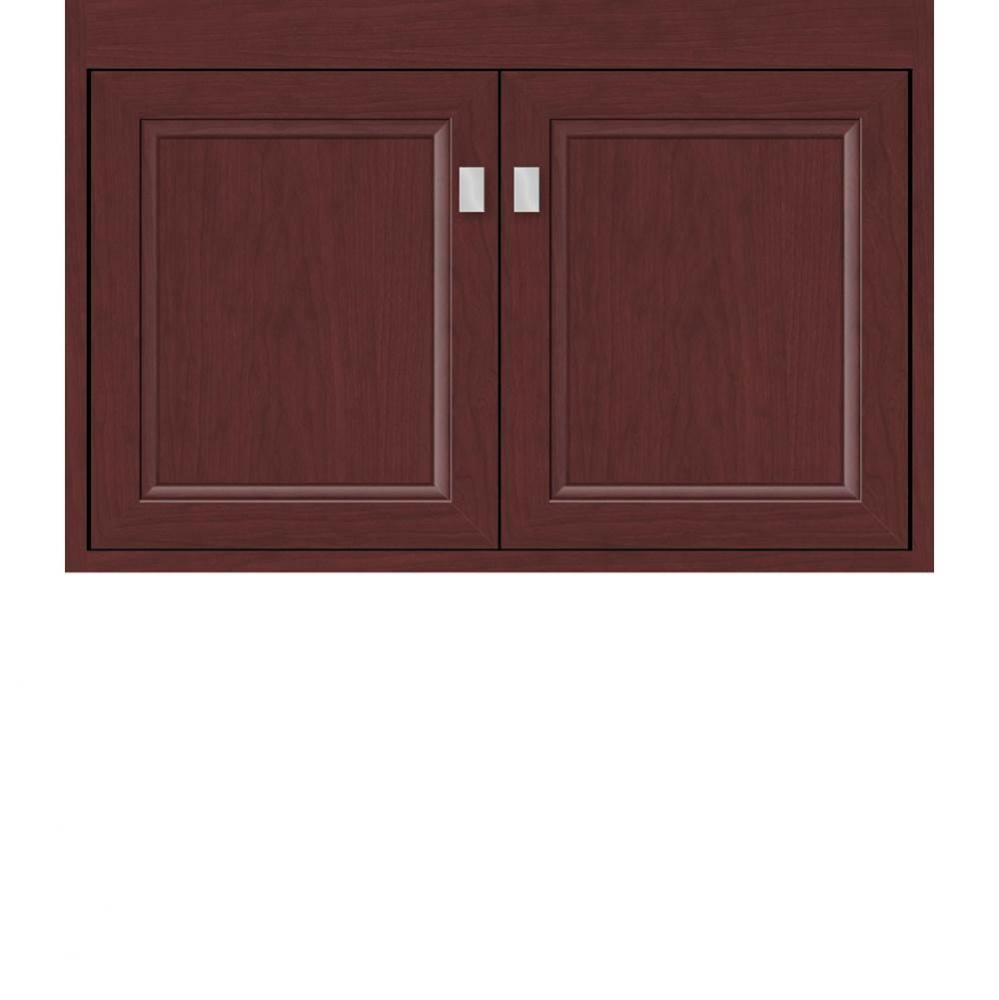 30 X 18.5 X 19.75 Sodo Inset Wall Mount Vanity Ogee Miter Dk Cherry Std