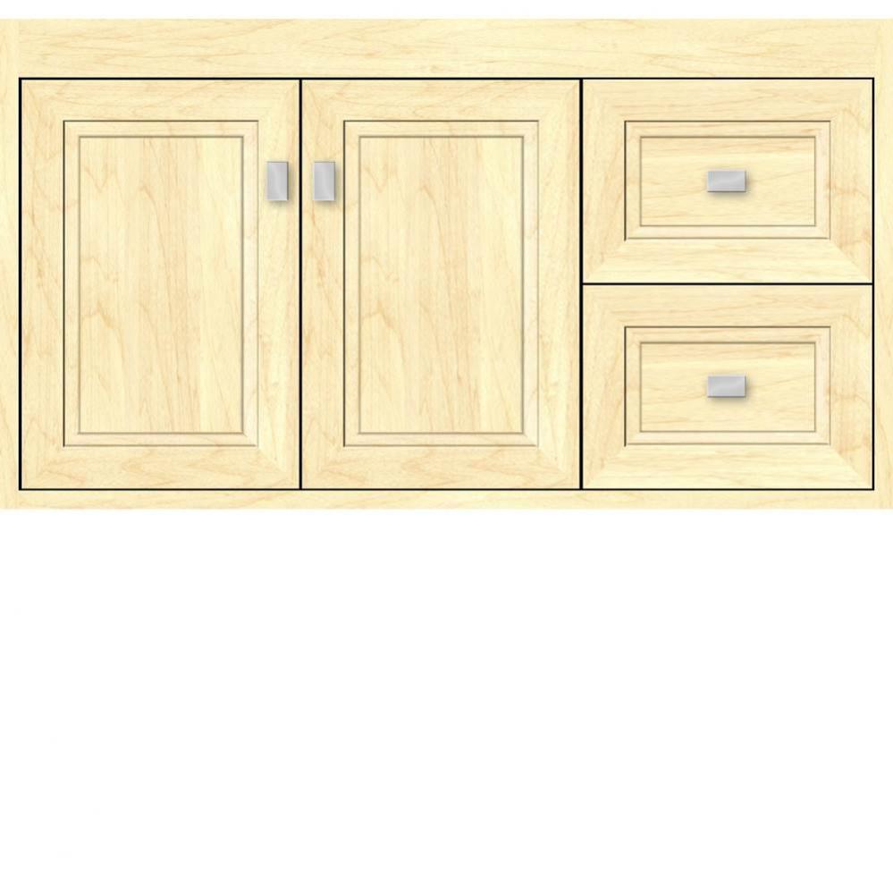 36 X 21 X 19.75 Sodo Inset Wall Mount Vanity Ogee Miter Nat Maple Rh