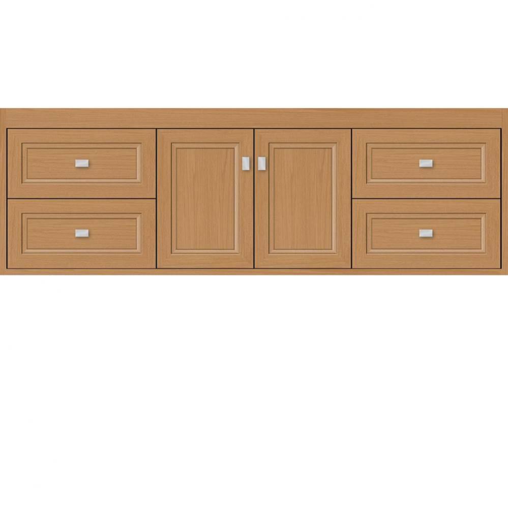 60 X 18.5 X 19.75 Sodo Inset Wall Mount Vanity Ogee Miter Nat Oak Sb