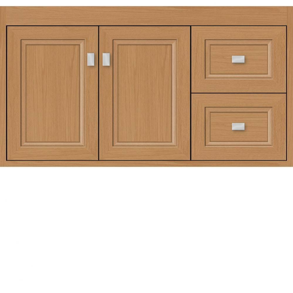 36 X 18.5 X 19.75 Sodo Inset Wall Mount Vanity Ogee Miter Nat Oak Rh