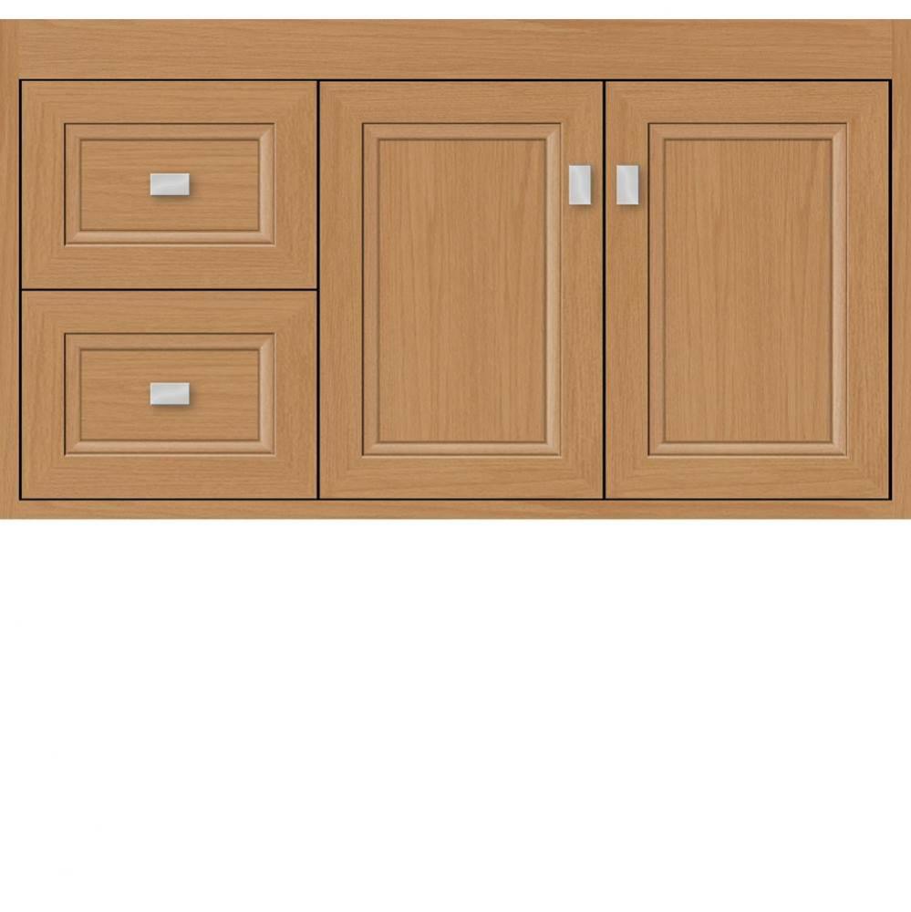 36 X 21 X 19.75 Sodo Inset Wall Mount Vanity Ogee Miter Nat Oak Lh