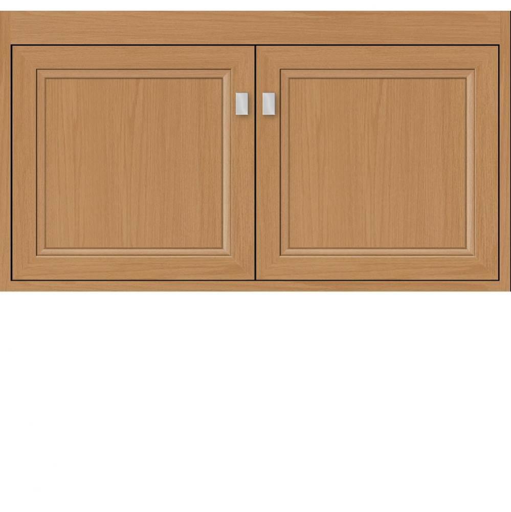 36 X 21 X 19.75 Sodo Inset Wall Mount Vanity Ogee Miter Nat Oak Std