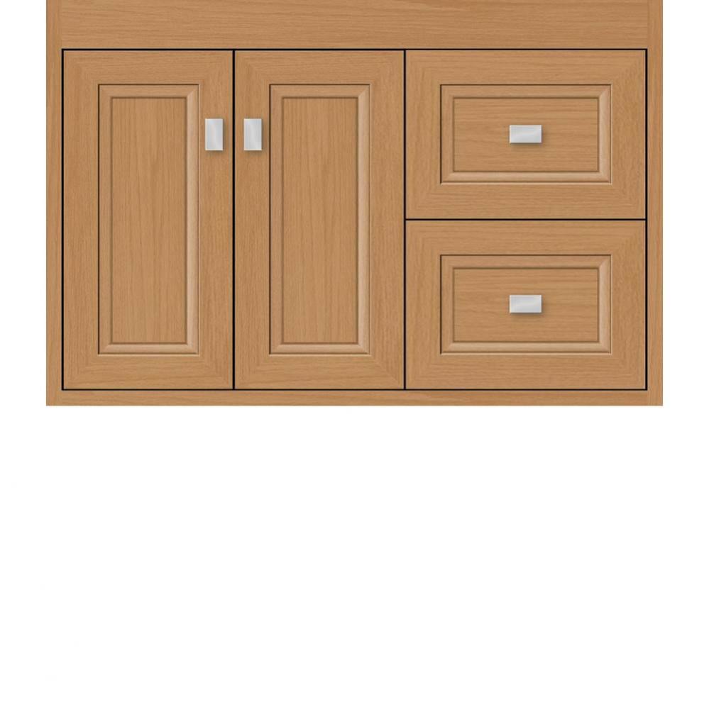 30 X 18.5 X 19.75 Sodo Inset Wall Mount Vanity Ogee Miter Nat Oak Rh