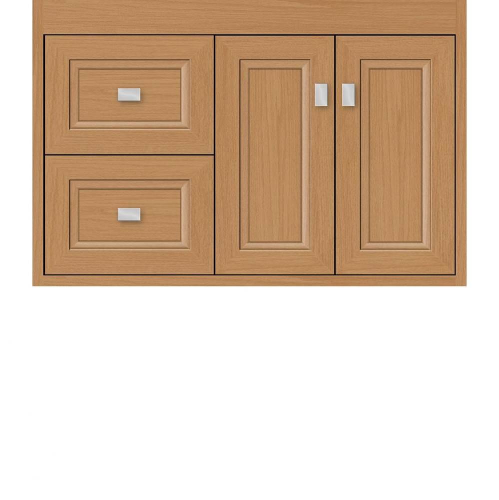 30 X 18.5 X 19.75 Sodo Inset Wall Mount Vanity Ogee Miter Nat Oak Lh