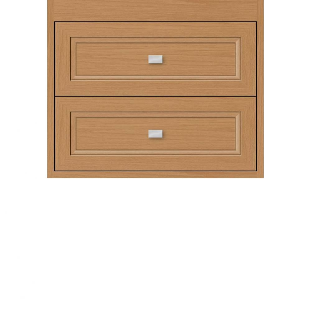 24 X 18.5 X 19.75 Sodo Inset Wall Mount Drw Bank Ogee Miter Nat Oak