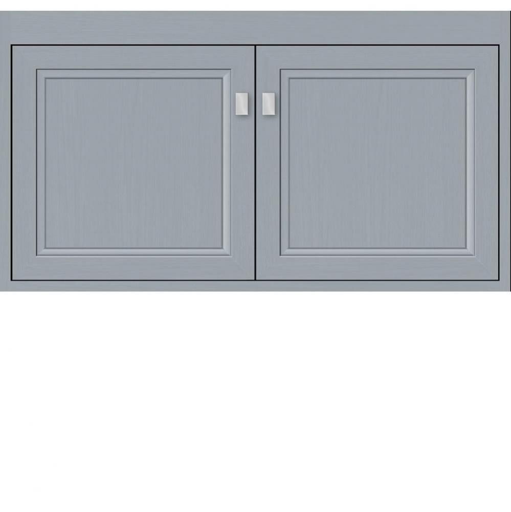 36 X 18.5 X 19.75 Sodo Inset Wall Mount Vanity Ogee Miter Silver Oak Std