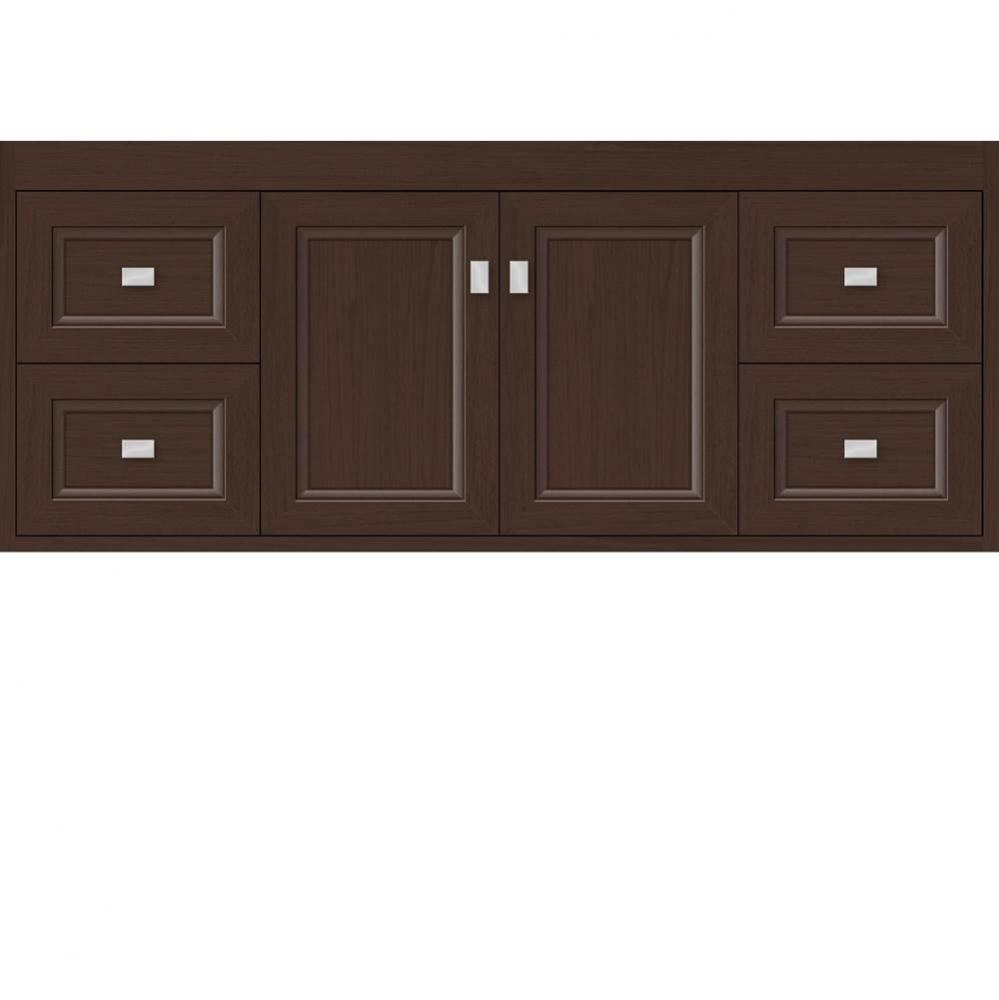 48 X 18.5 X 19.75 Sodo Inset Wall Mount Vanity Ogee Miter Choc Oak Sb