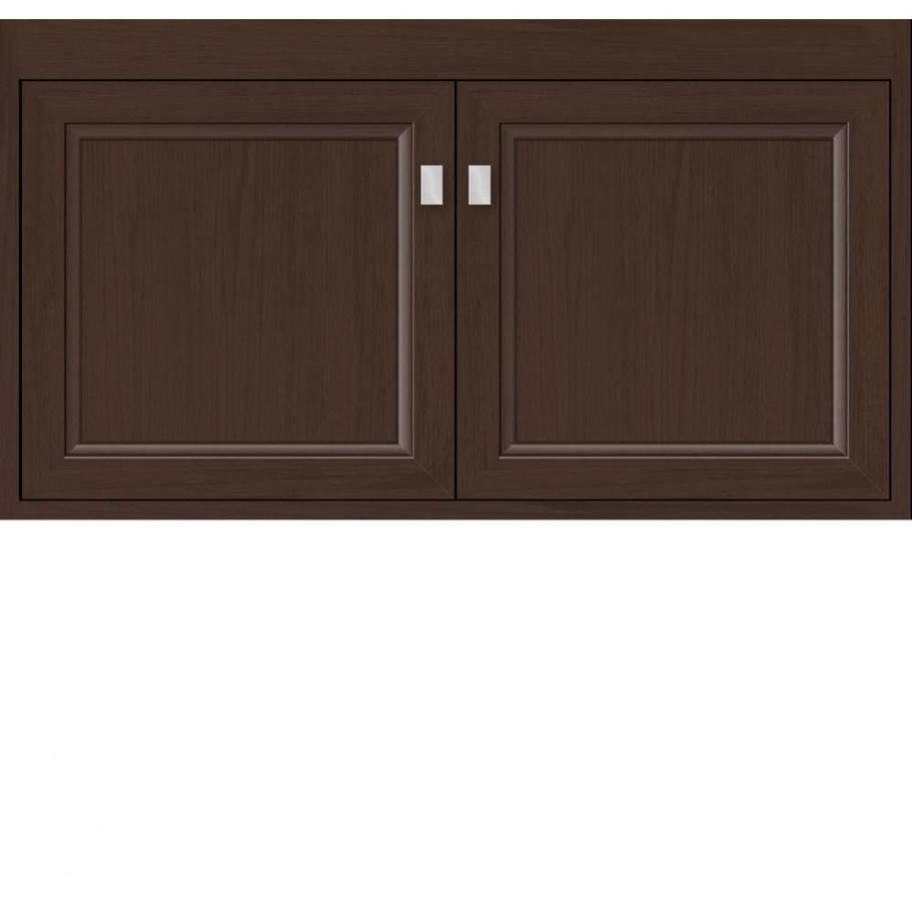 36 X 21 X 19.75 Sodo Inset Wall Mount Vanity Ogee Miter Choc Oak Std