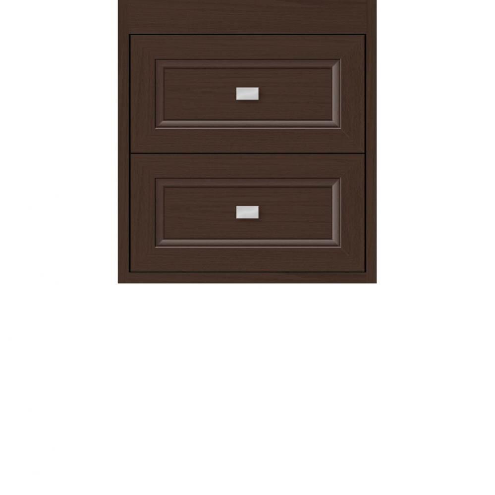 18 X 18.5 X 19.75 Sodo Inset Wall Mount Drw Bank Ogee Miter Choc Oak