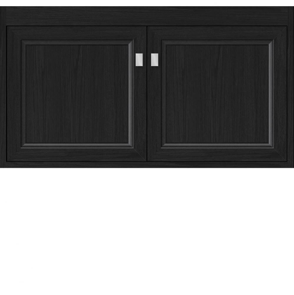 36 X 18.5 X 19.75 Sodo Inset Wall Mount Vanity Ogee Miter Midnight Oak Std