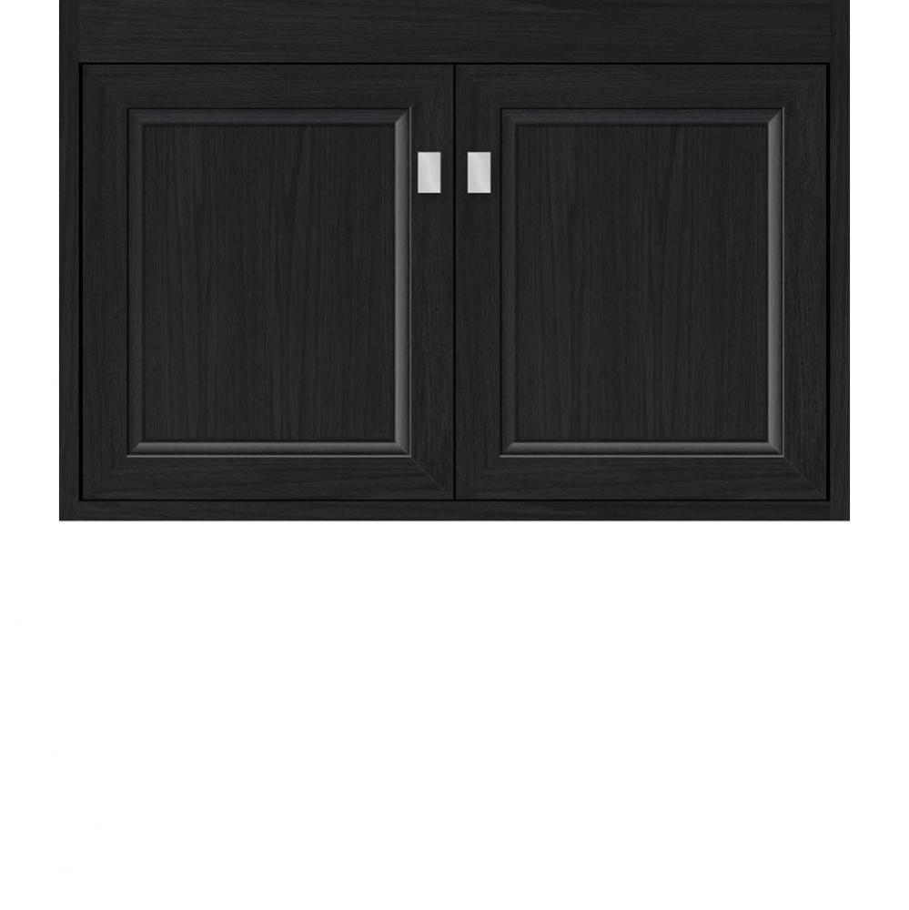 30 X 21 X 19.75 Sodo Inset Wall Mount Vanity Ogee Miter Midnight Oak Std