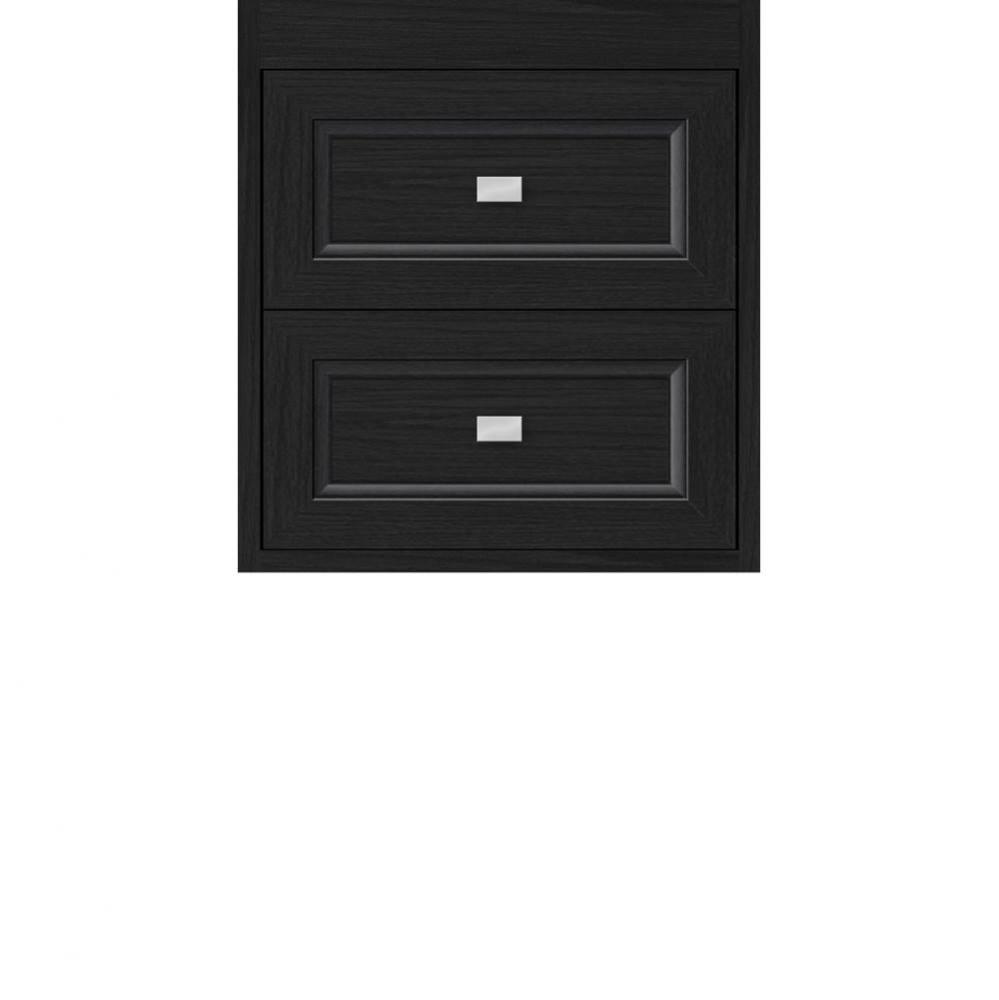 18 X 21 X 19.75 Sodo Inset Wall Mount Drw Bank Ogee Miter Midnight Oak