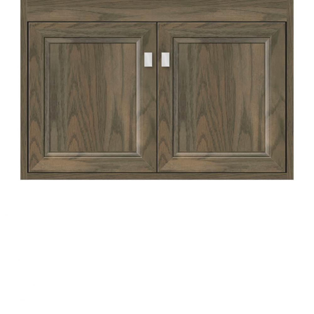 30 X 18.5 X 19.75 Sodo Inset Wall Mount Vanity Ogee Miter Dusky Oak Std