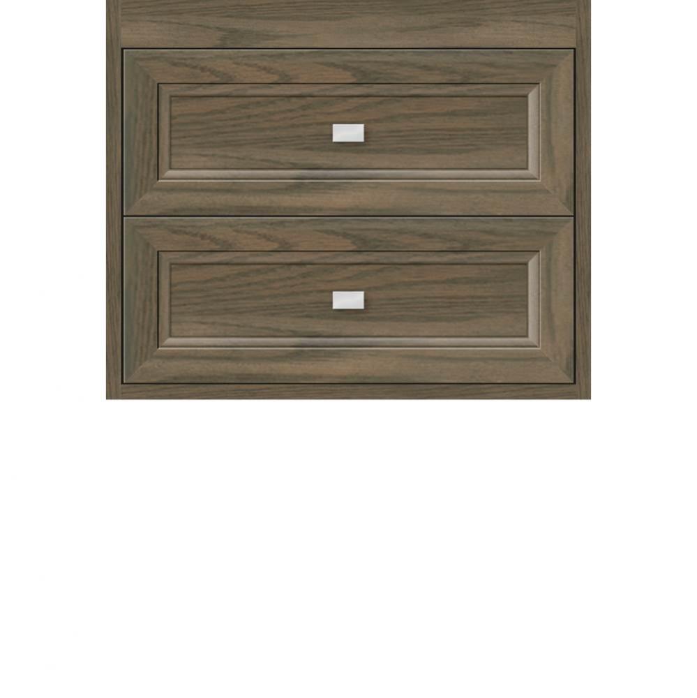 24 X 21 X 19.75 Sodo Inset Wall Mount Drw Bank Ogee Miter Dusky Oak