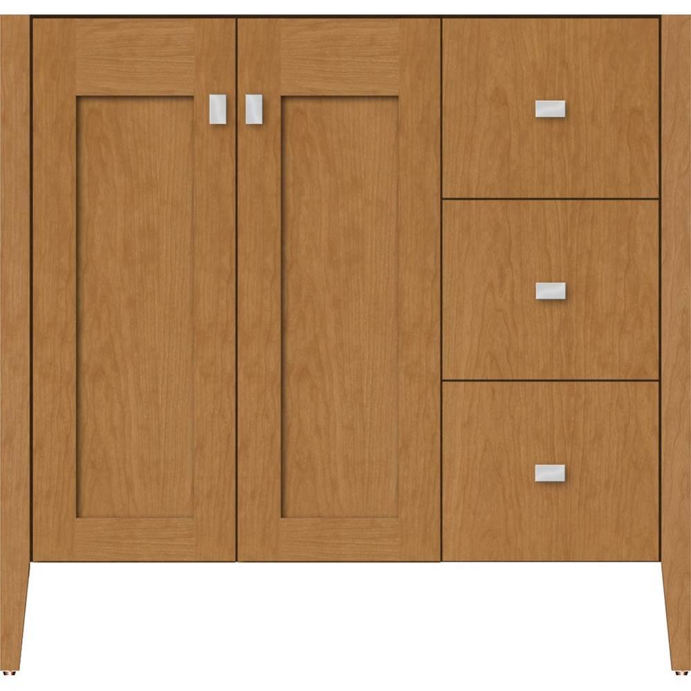 36 X 19 X 34.5 Newhalem Vanity Nh Shaker/Slab Nat Cherry Rh