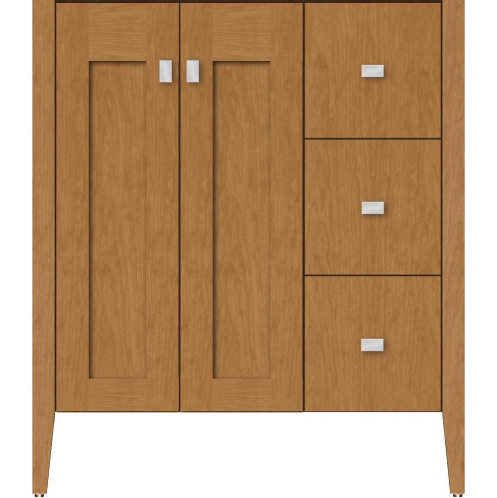 30 X 19 X 34.5 Newhalem Vanity Nh Shaker/Slab Nat Cherry Rh