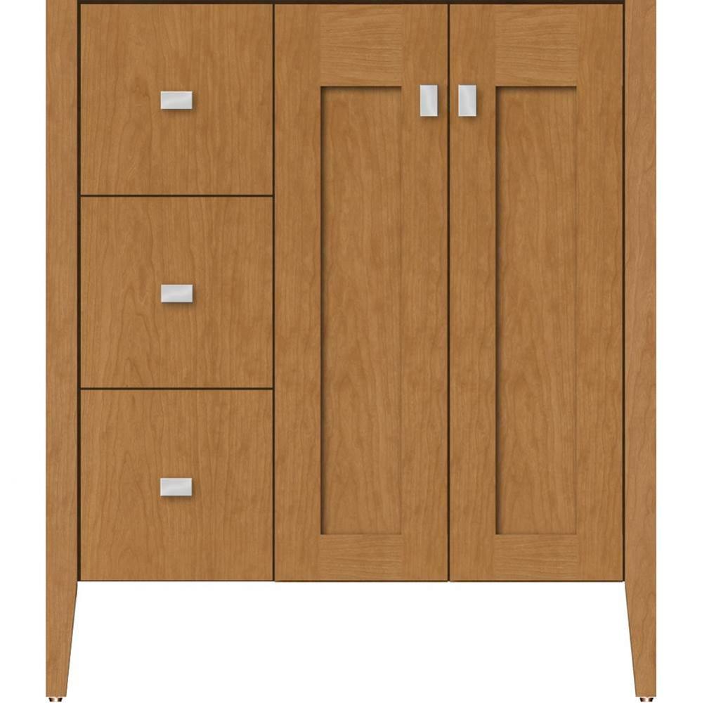 30 X 21.5 X 34.5 Newhalem Vanity Nh Shaker/Slab Nat Cherry Lh