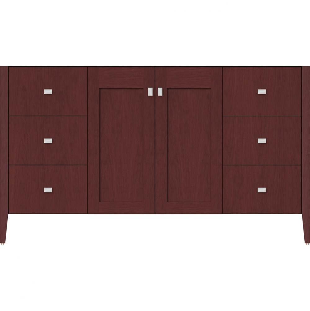 60 X 19 X 34.5 Newhalem Vanity Nh Shaker/Slab Dk Cherry Sb